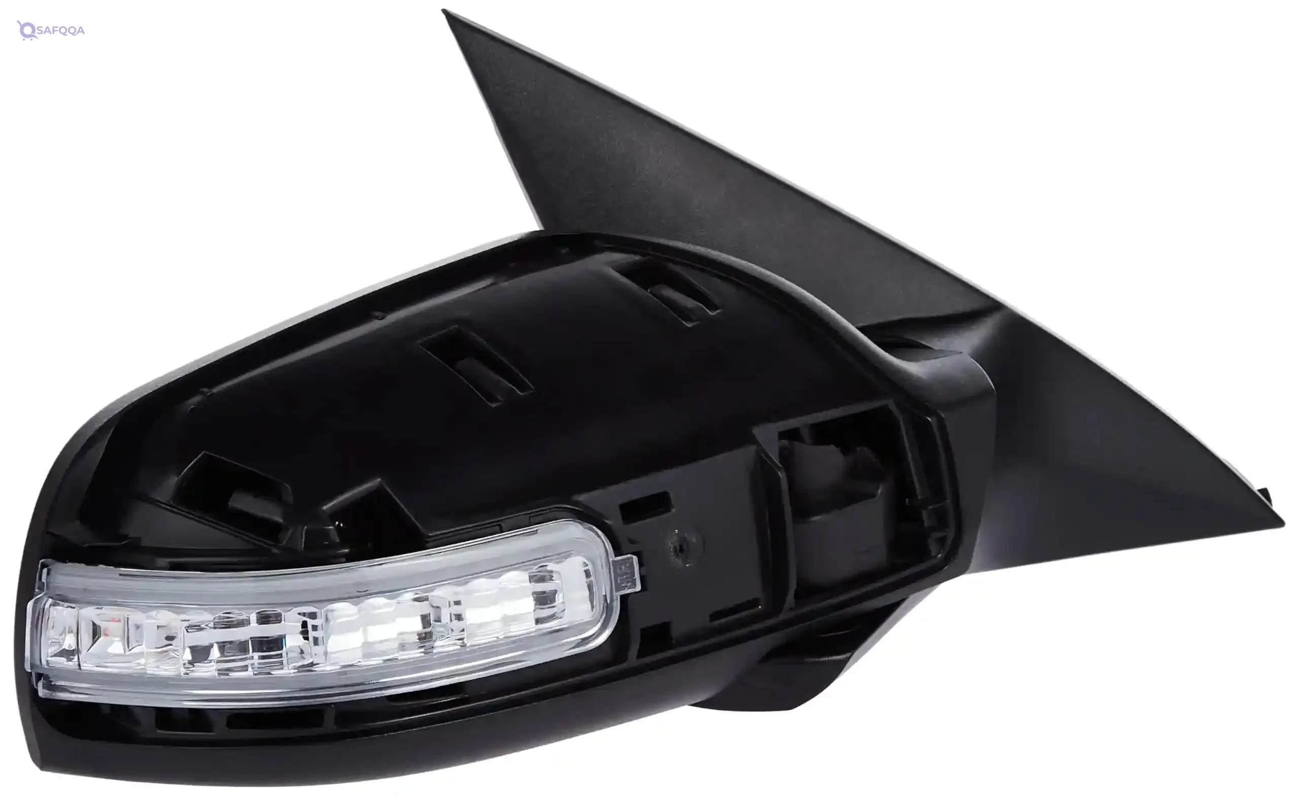 Fit System 68599N Passenger Side Mirror for Nissan Altima Sedan, Textured Black, PTM Cover, w/Turn Signal, Foldaway, Power - Safqqa