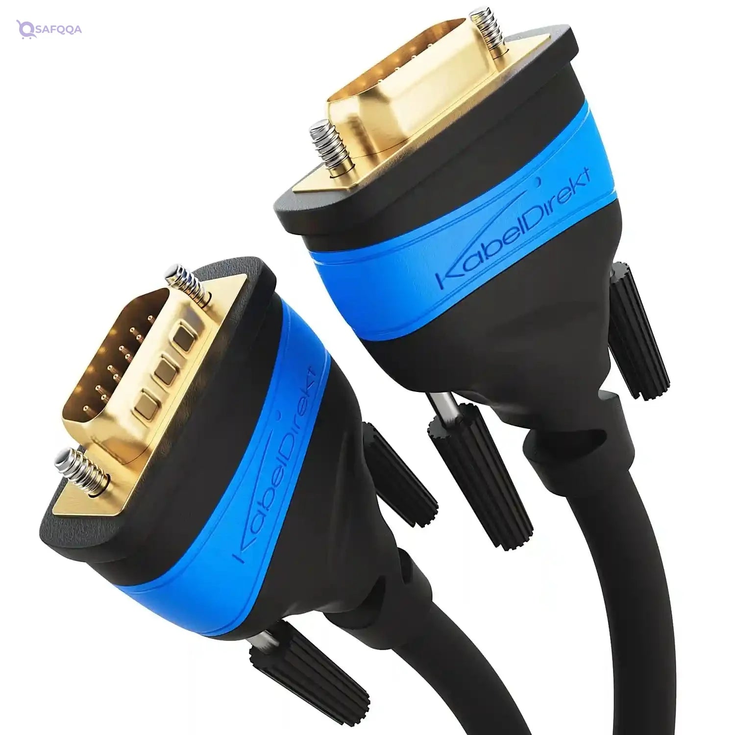 KabelDirekt – 0.5m – VGA Cable (15-pin, Full HD/1080p, 3D Capability, VGA Male to VGA Male, Connects Computers to Monitors/CRT Screens/TVs, Gold-Plated Connectors, Black) - Safqqa Egypt