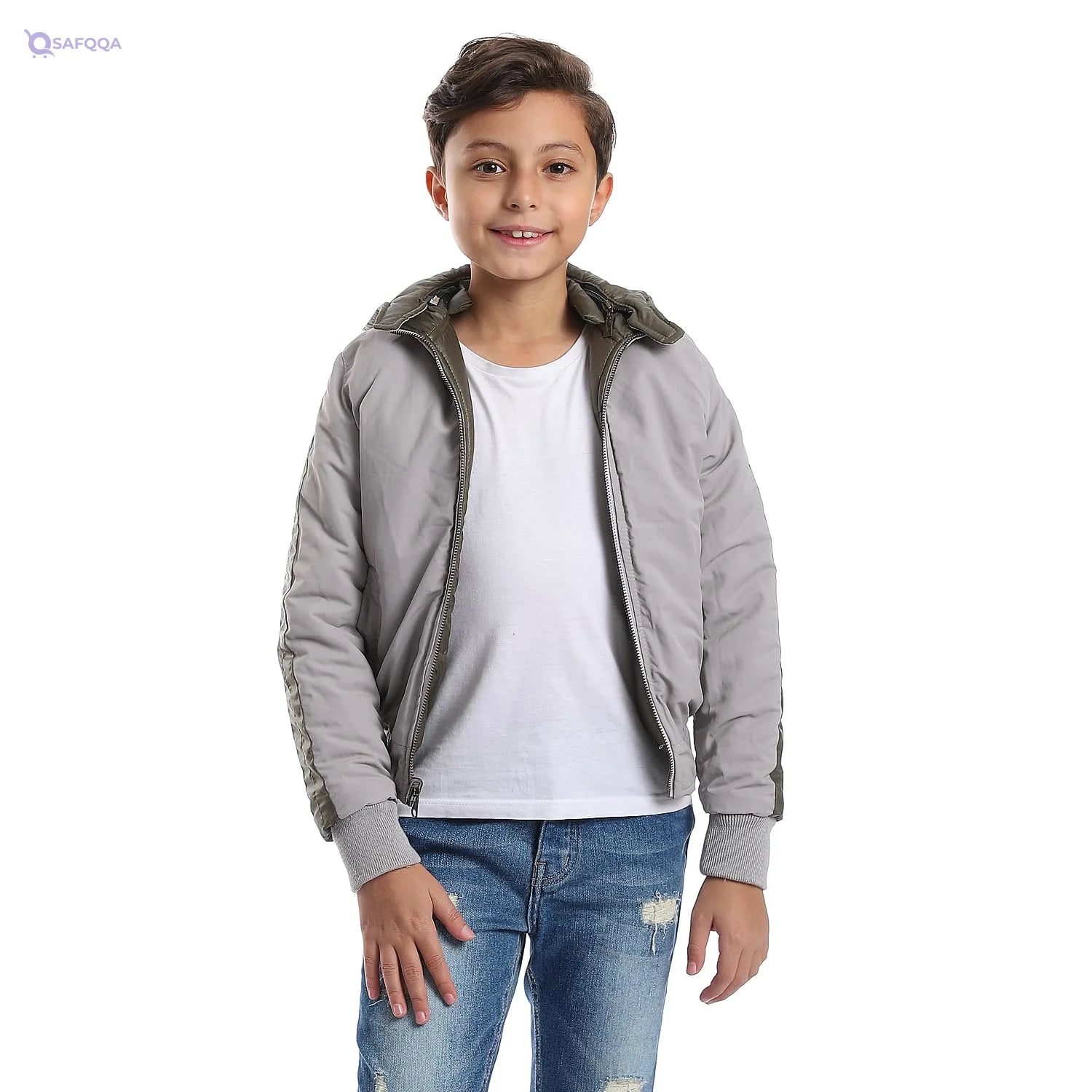 Andora Zipper Closure Double Face Printed & Waterproof Boys Jacket - Safqqa Egypt