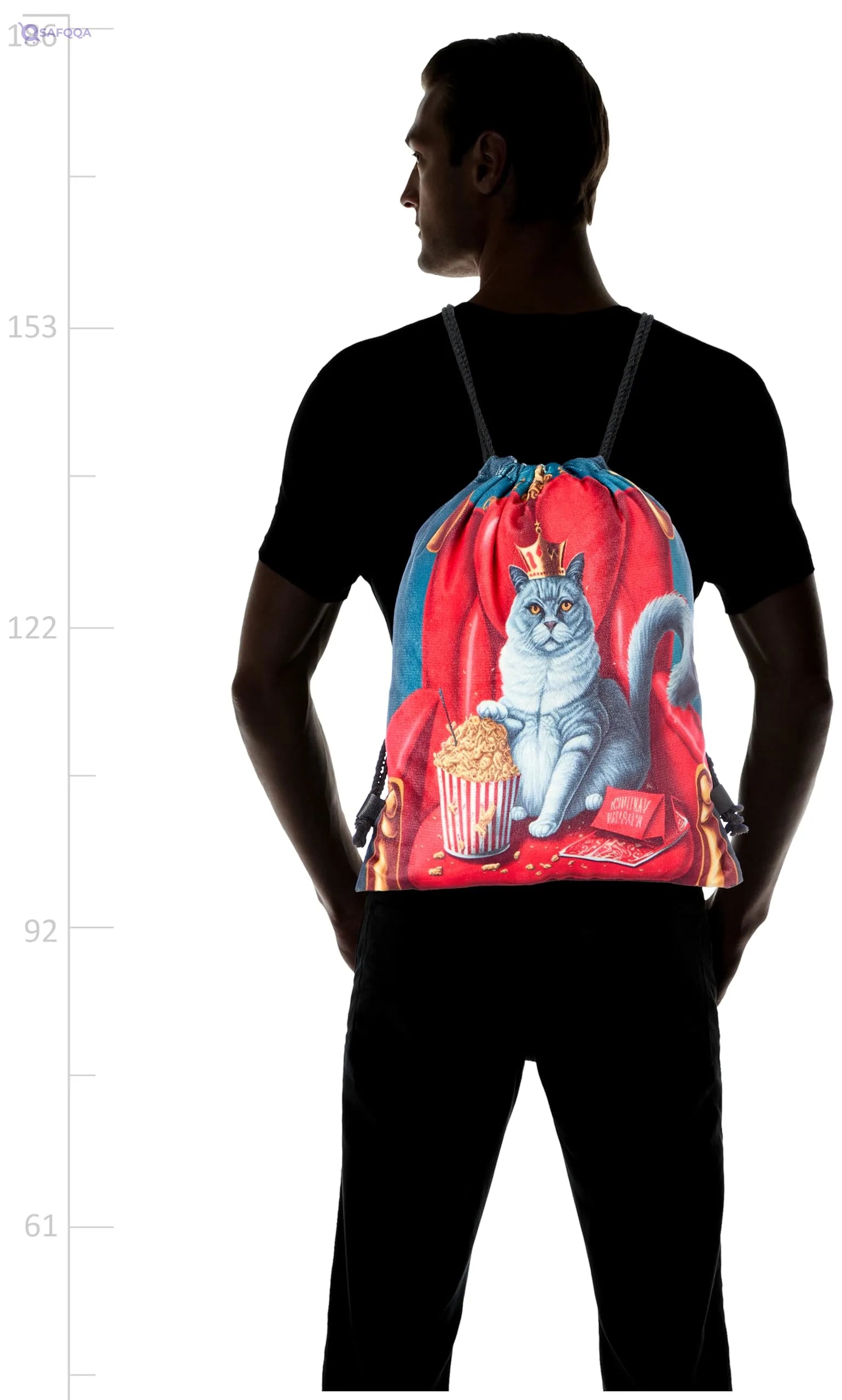 TAT DRAWSTRING BAG - 508, MultiColor, Large - Safqqa