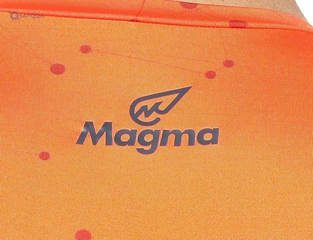 Magma Patterned Round Neck Short Sleeves Slim-Fit Sports T-Shirt for Men - Safqqa Egypt
