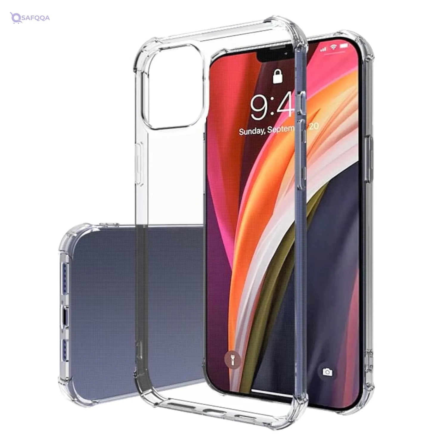 Clear Elegant Phone Case for iPhone 12 - Safqqa
