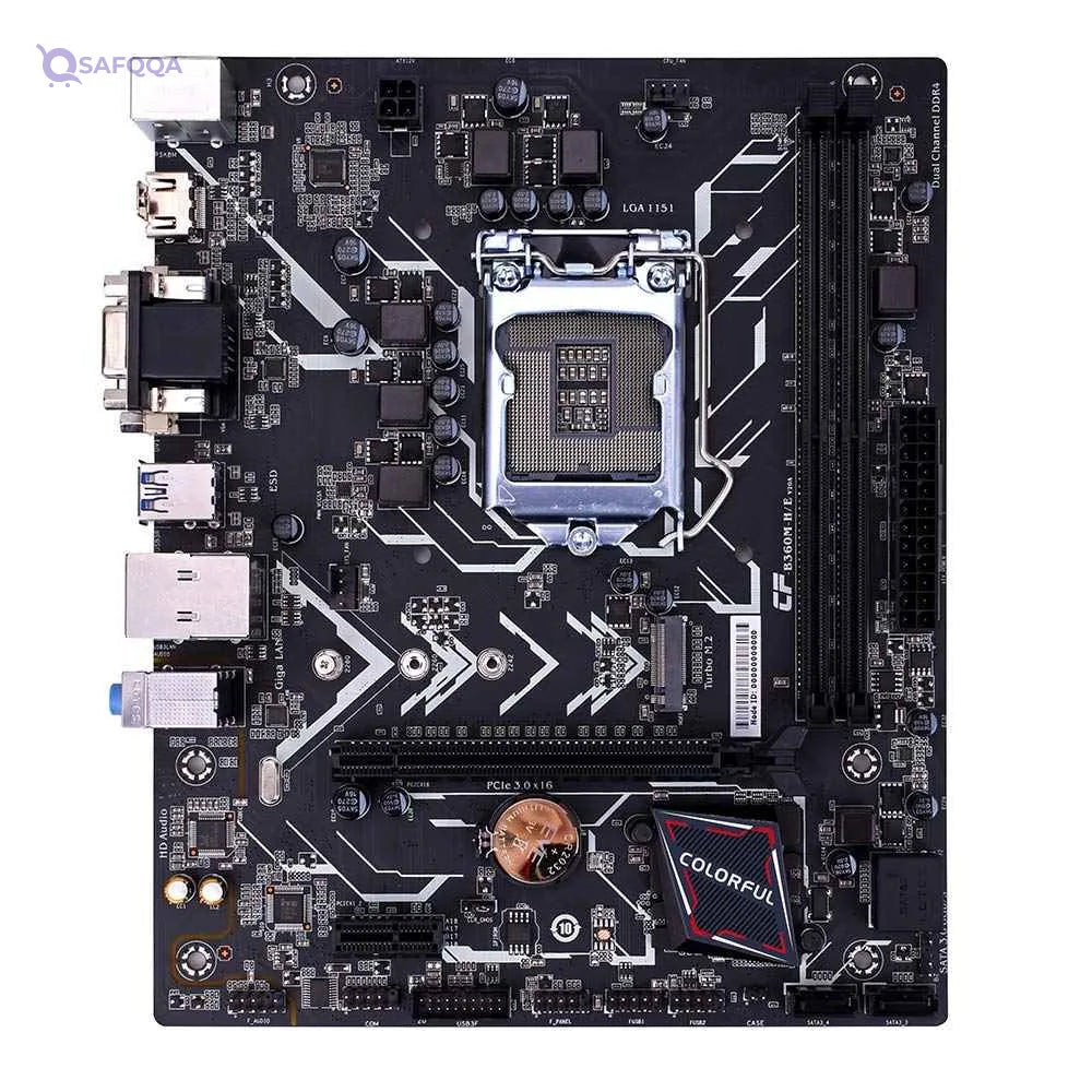Docooler Motherboard Mainboard Systemboard Multi-Protection  Processor B360 Chipset VGA DVI HDMI SATA3.0 6Gb/s - Safqqa