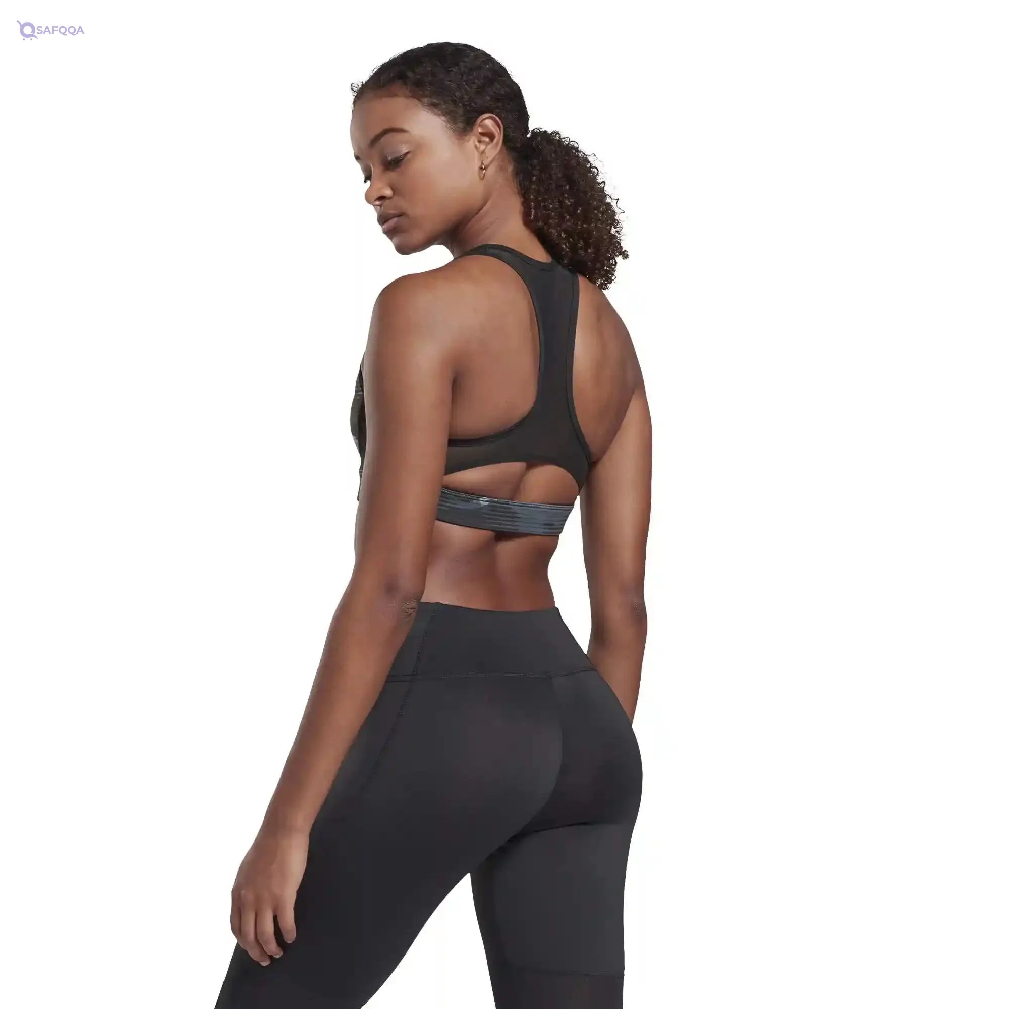 Reebok Women's Re Lux Racer Bra-AOP Sports Bra - Safqqa