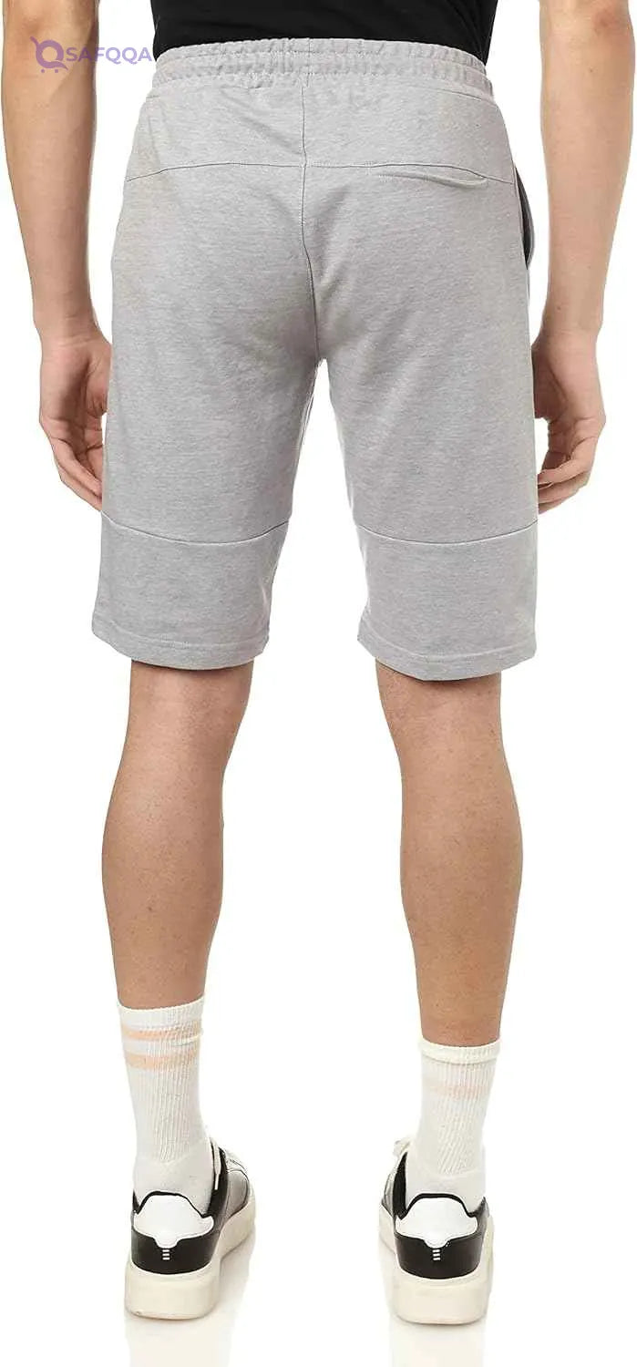 Splash Men's Running Shorts with Side Pockets and Drawstring Elastic Waist - Safqqa Egypt