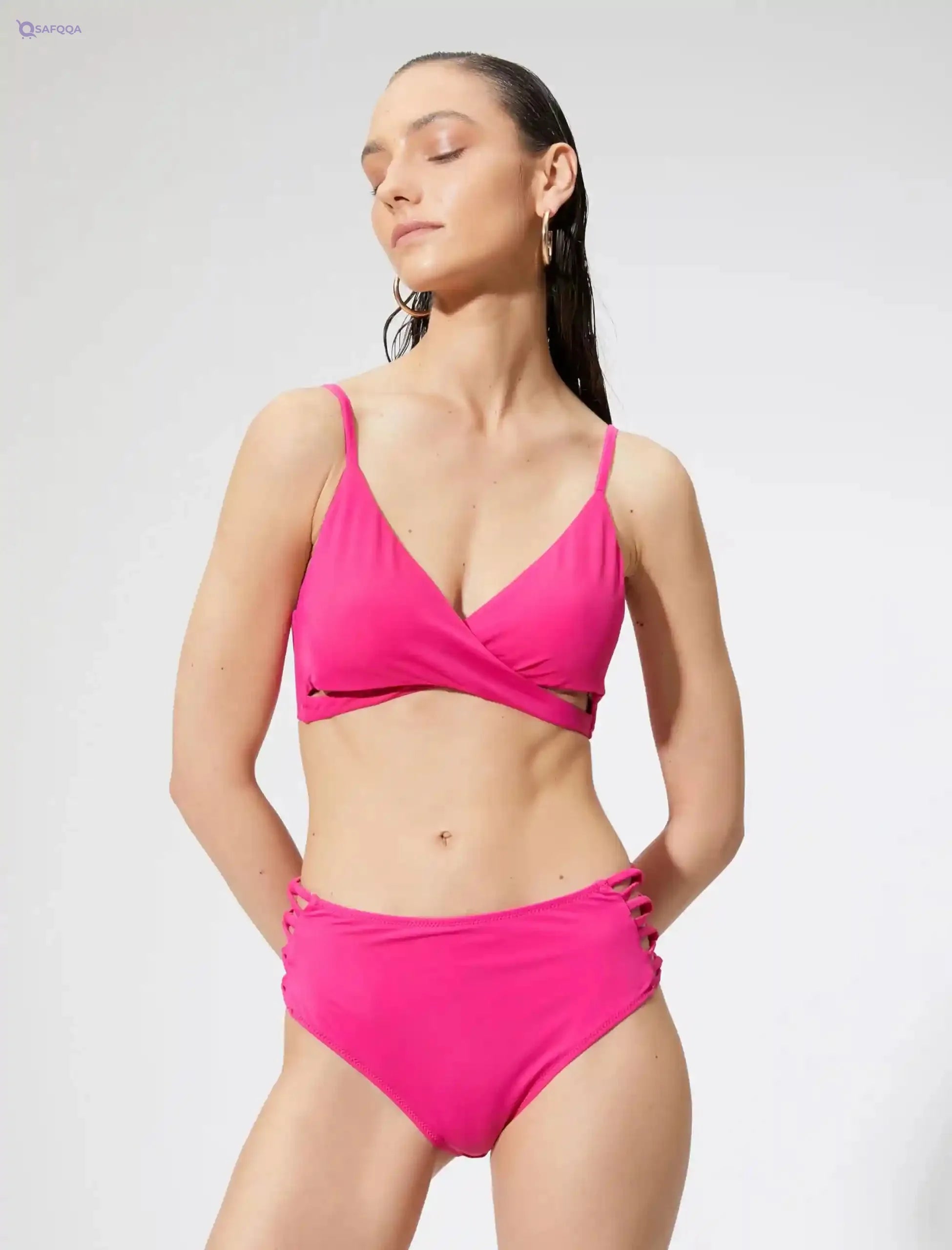 Koton womens Wrap Over Bralette Triangle Bikini Top - Safqqa Egypt