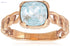 Guess Stainless Steel Zircon Middle Stone Ring for Women - Rose Gold - Safqqa