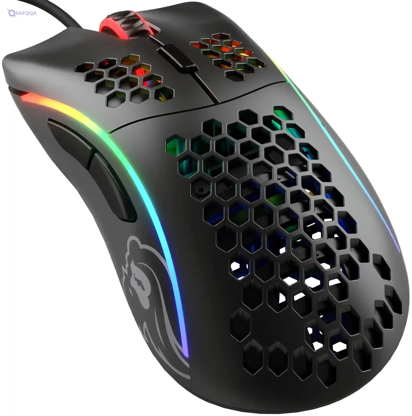 Glorious PC Gaming Race Black Gaming Mouse - Glorious Model D Gaming Mouse Honeycomb - Ultralight RGB Mouse - PC Mouse - Safqqa