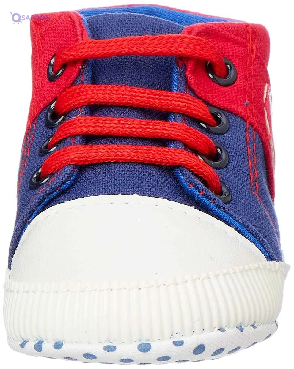 Mix and Max Two-Tone Contrast Stitching High-Top Lace-Up Shoes for Boys - Safqqa