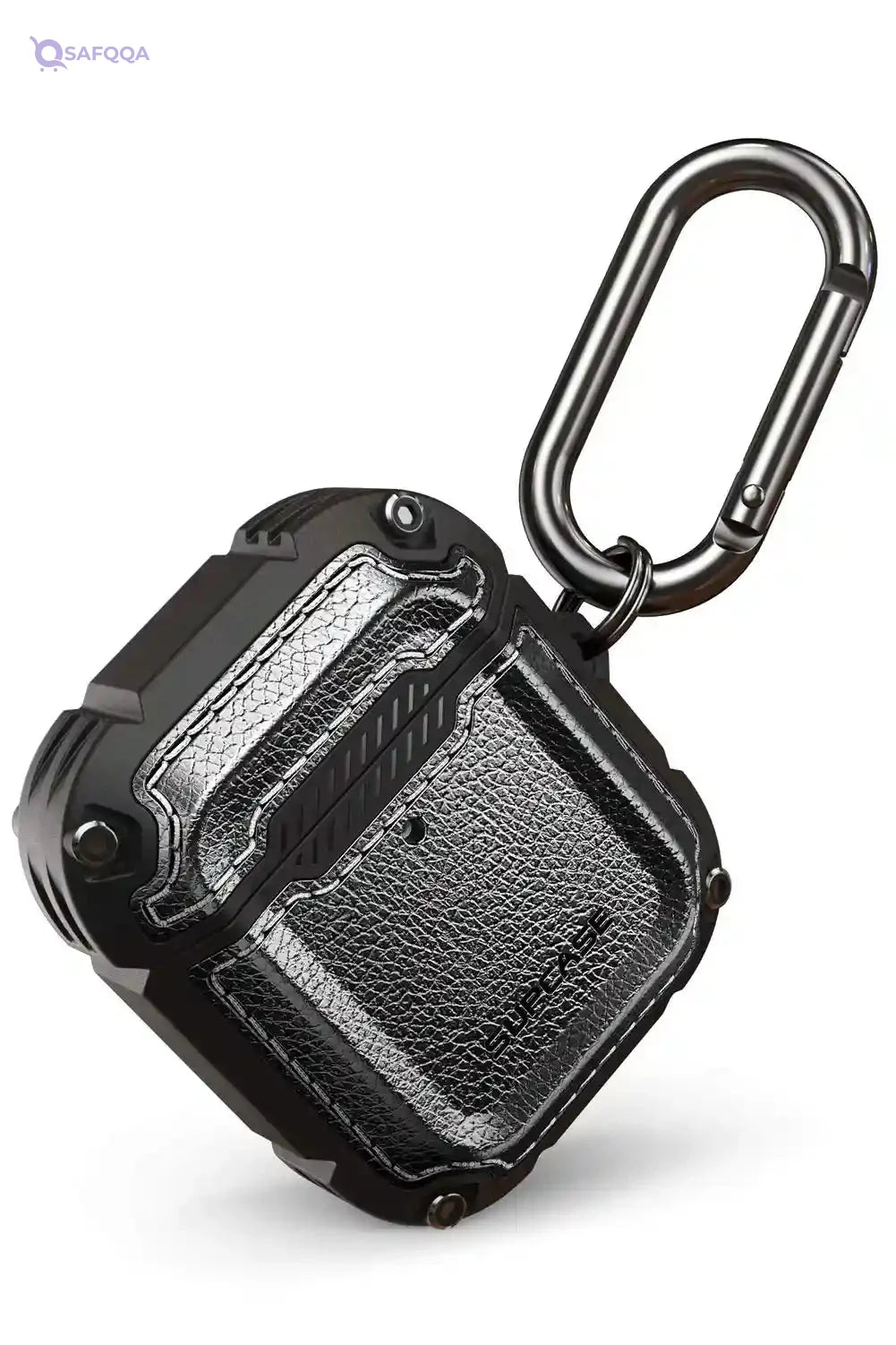 Supcase unicorn beetle royal series case designed for airpods 1 & 2, full-body rugged protective cover case with carabiner for apple airpods 1st & 2nd (black) - Safqqa Egypt