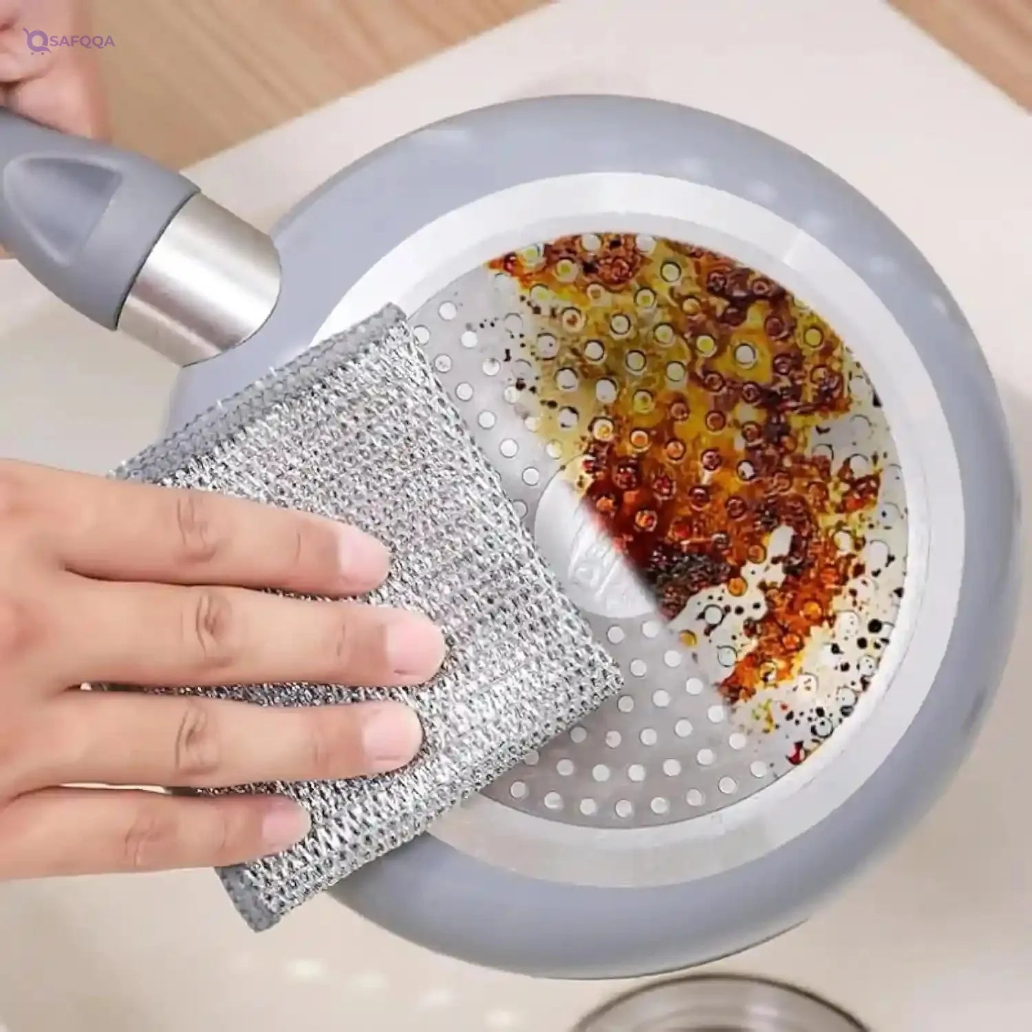 "Genius Cleaning Towel for Kitchen - Cleaning Solutions Without Scrap (20x20cm)" - Safqqa