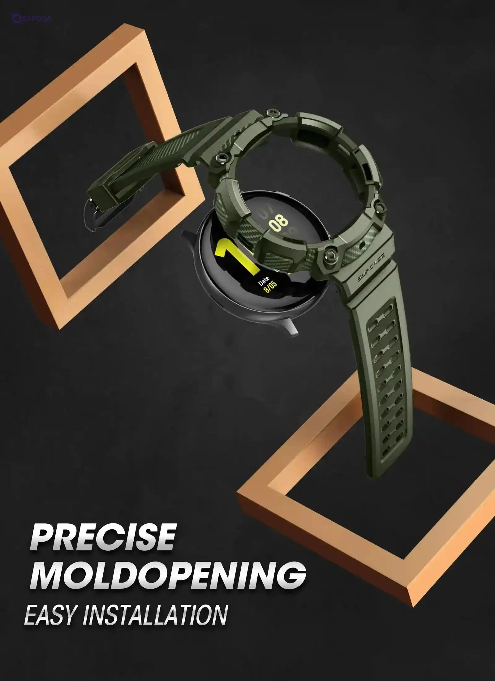 SUPCASE [Unicorn Beetle Pro Series] Case for Galaxy Watch Active 2/Galaxy Watch Active [40mm], Rugged Protective Case with Strap Bands for Galaxy Watch Active/Active 2 [40mm] (2019 Release) - Green - Safqqa Egypt