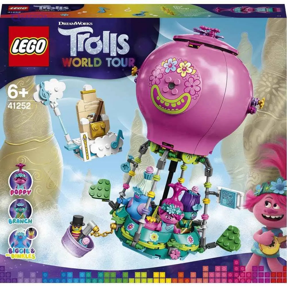 LEGO Trolls World Tour Poppy’s Hot Air Balloon Adventure 41252 Building Kit, an Ideal for Creative Play (250 Pieces) - Safqqa Egypt