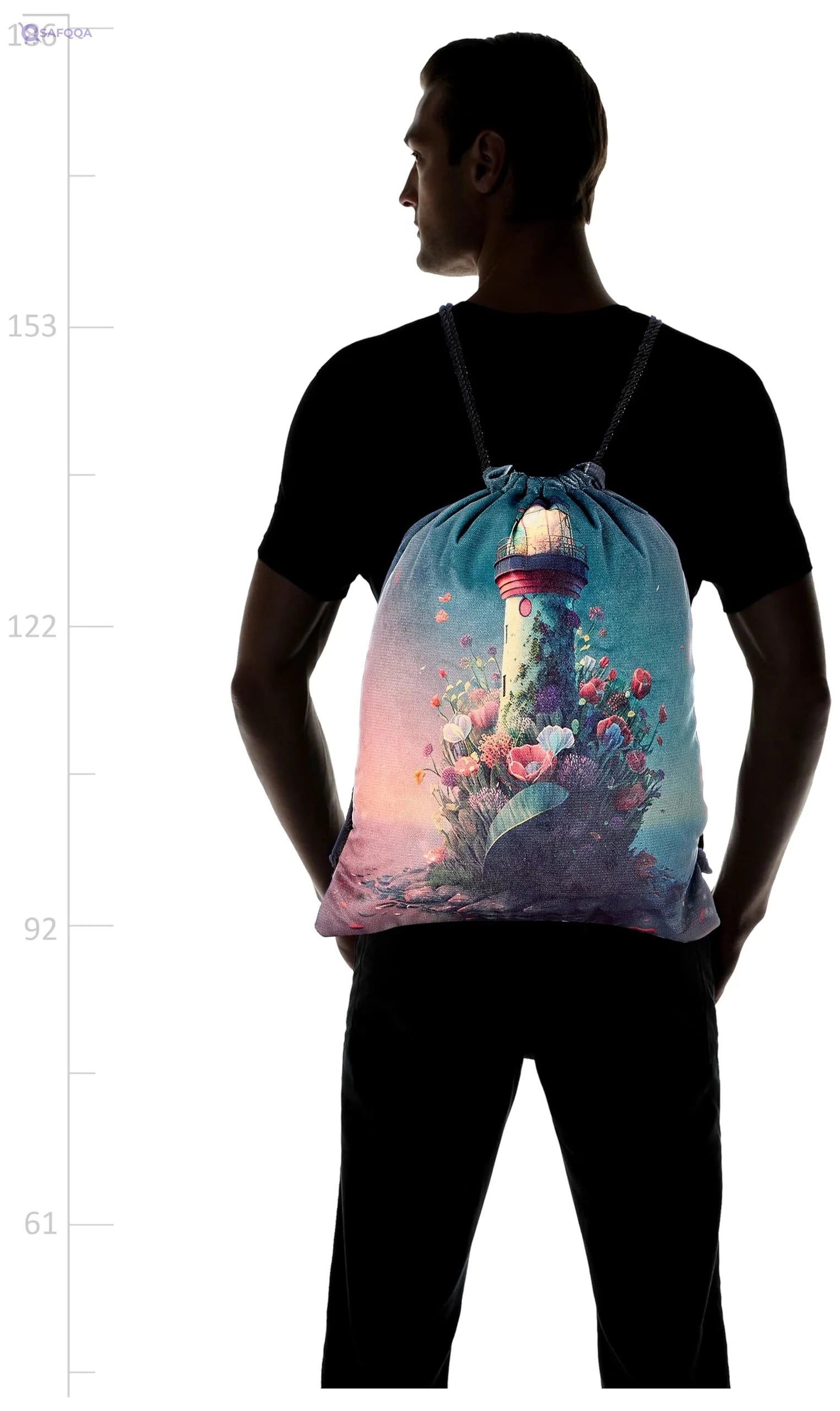 TAT DRAWSTRING BAG - 673, MultiColor, Large - Safqqa