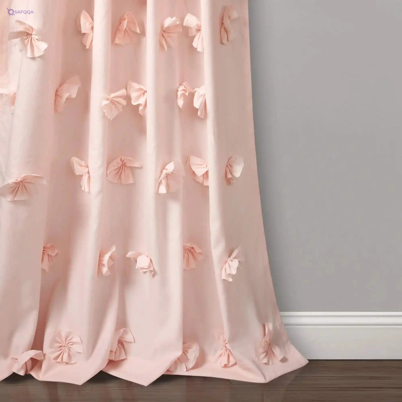 Lush Decor Riley Window Curtain Sheer Ruffled Textured Bow Window Panel for Living, Dining Room, Bedroom (Single), 54