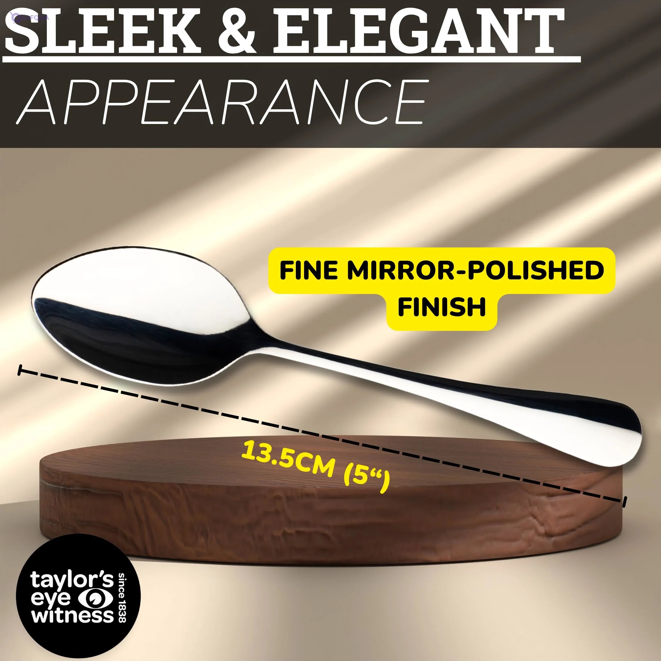 Tew Maple Stainless Steel Teaspoons – Set of Tea Spoons - Safqqa