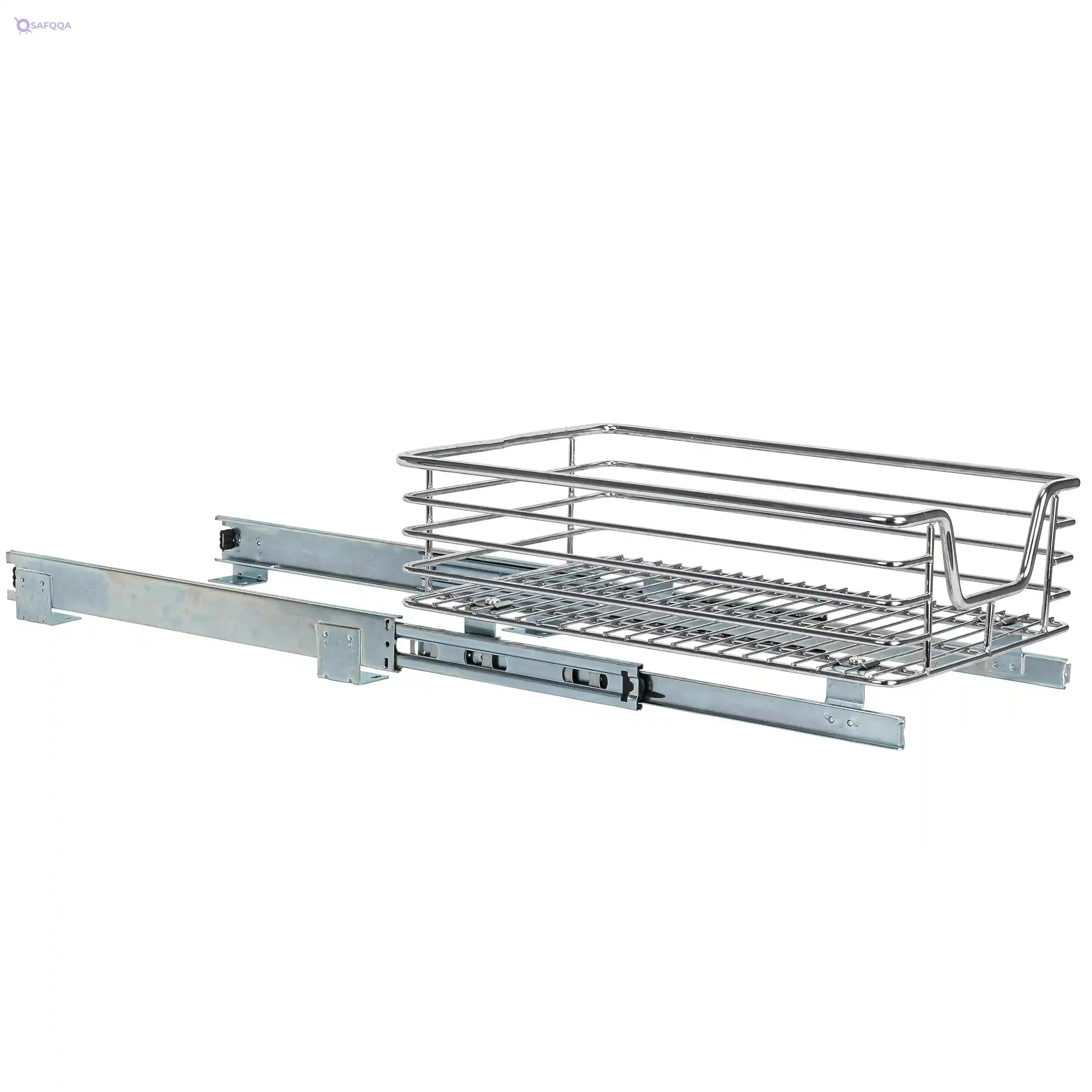 Household Essentials C1217-1 Glidez Sliding Organizer - Pull Out Cabinet Shelf - Chrome - 11.5 Inches Wide - Safqqa