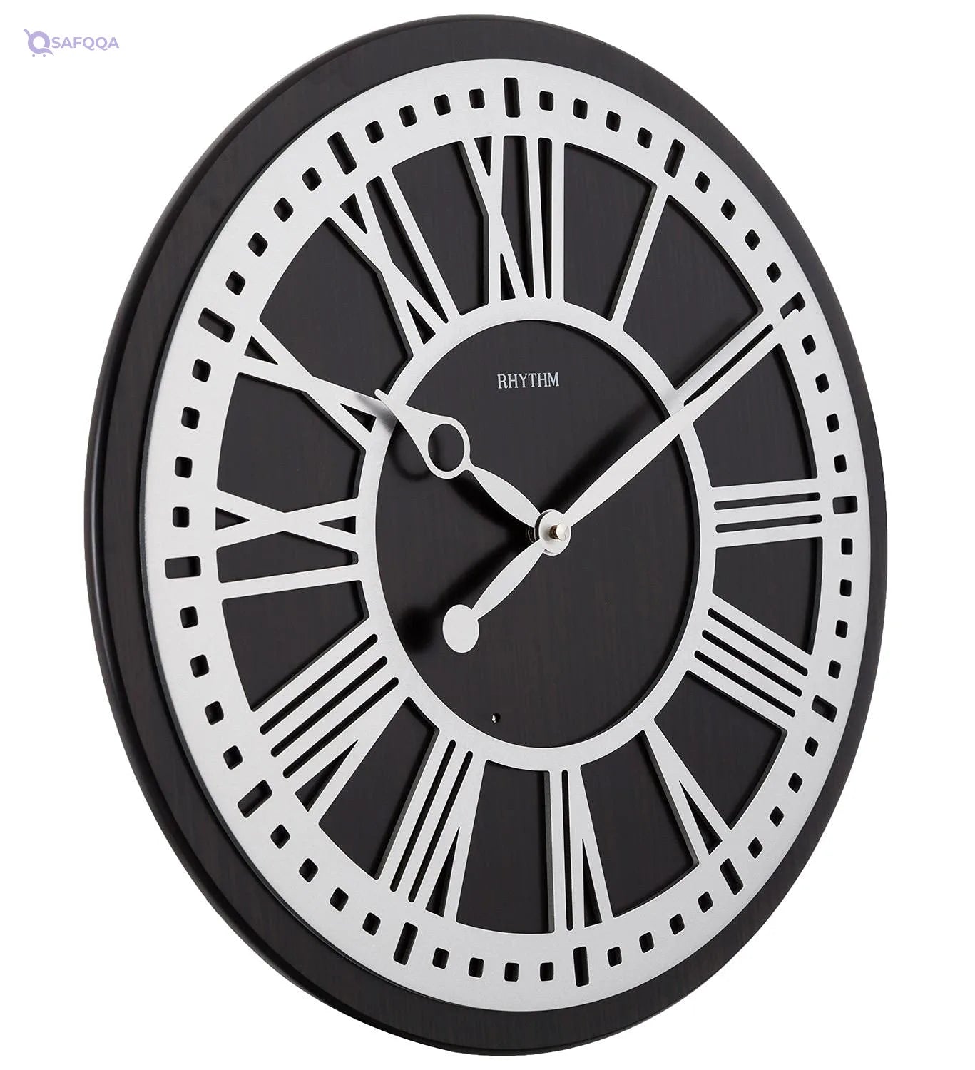 Rhythm Wall Clock, Black - Safqqa