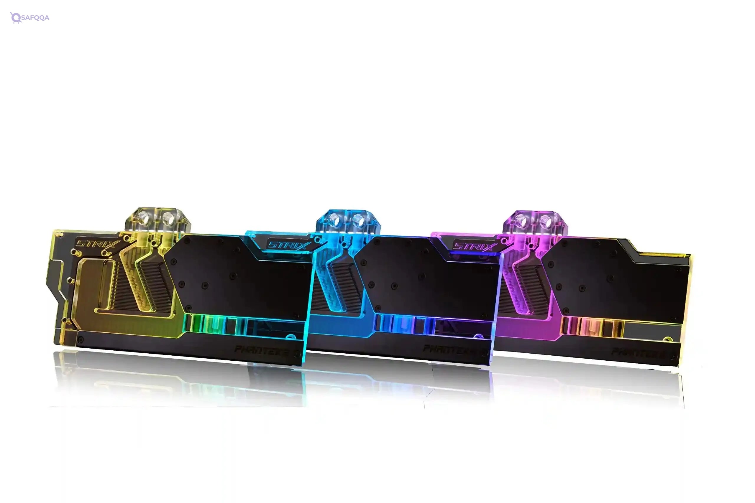 Phanteks (PH-GB2080TiAS_CR01) Glacier G2080Ti Strix GPU Full Waterblock for RTX 2080/2080Ti - Nickel-Plated, Acrylic, Addressable RGB, Mirror Chrome - Safqqa