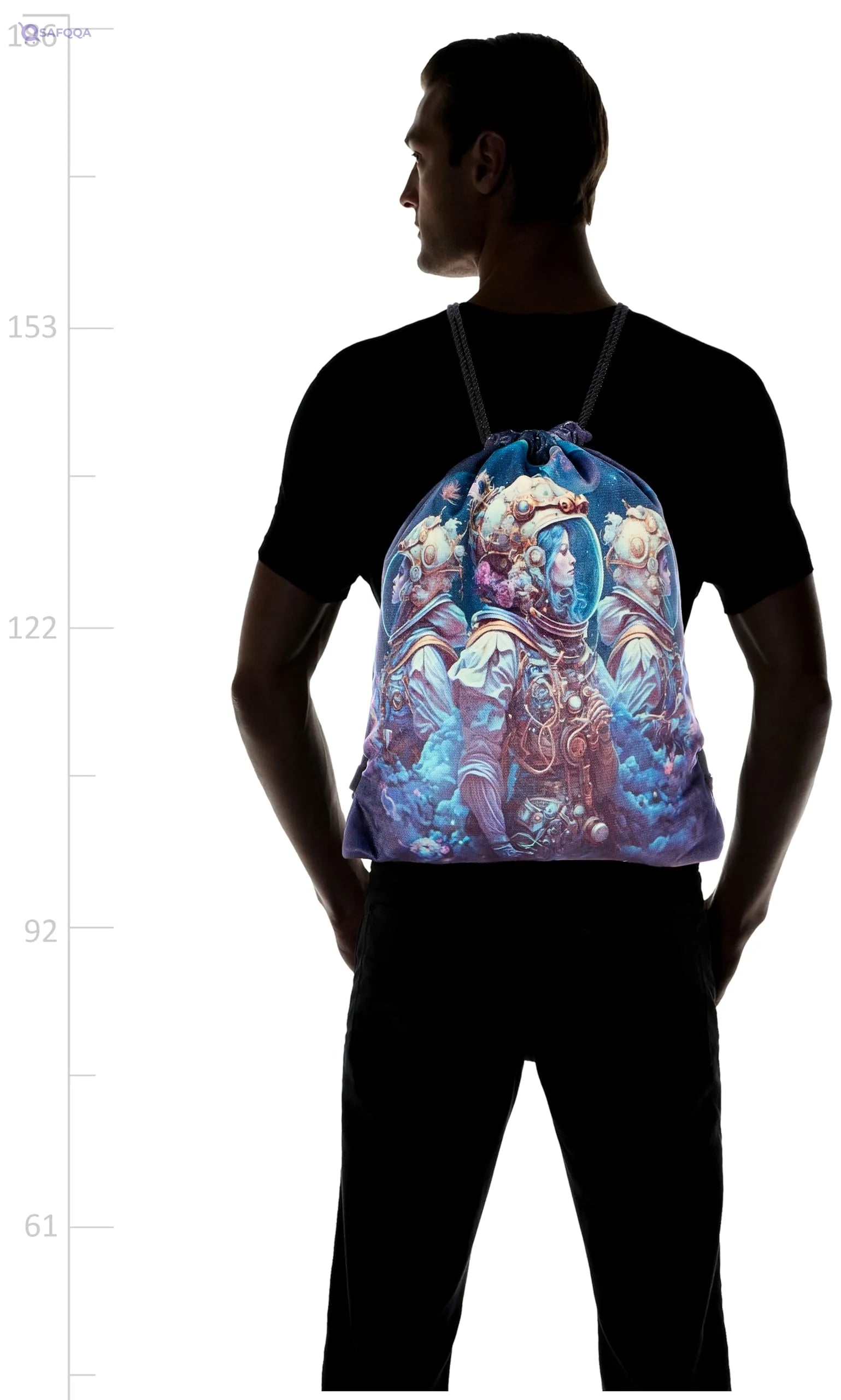 TAT DRAWSTRING BAG - 671, MultiColor, Large - Safqqa