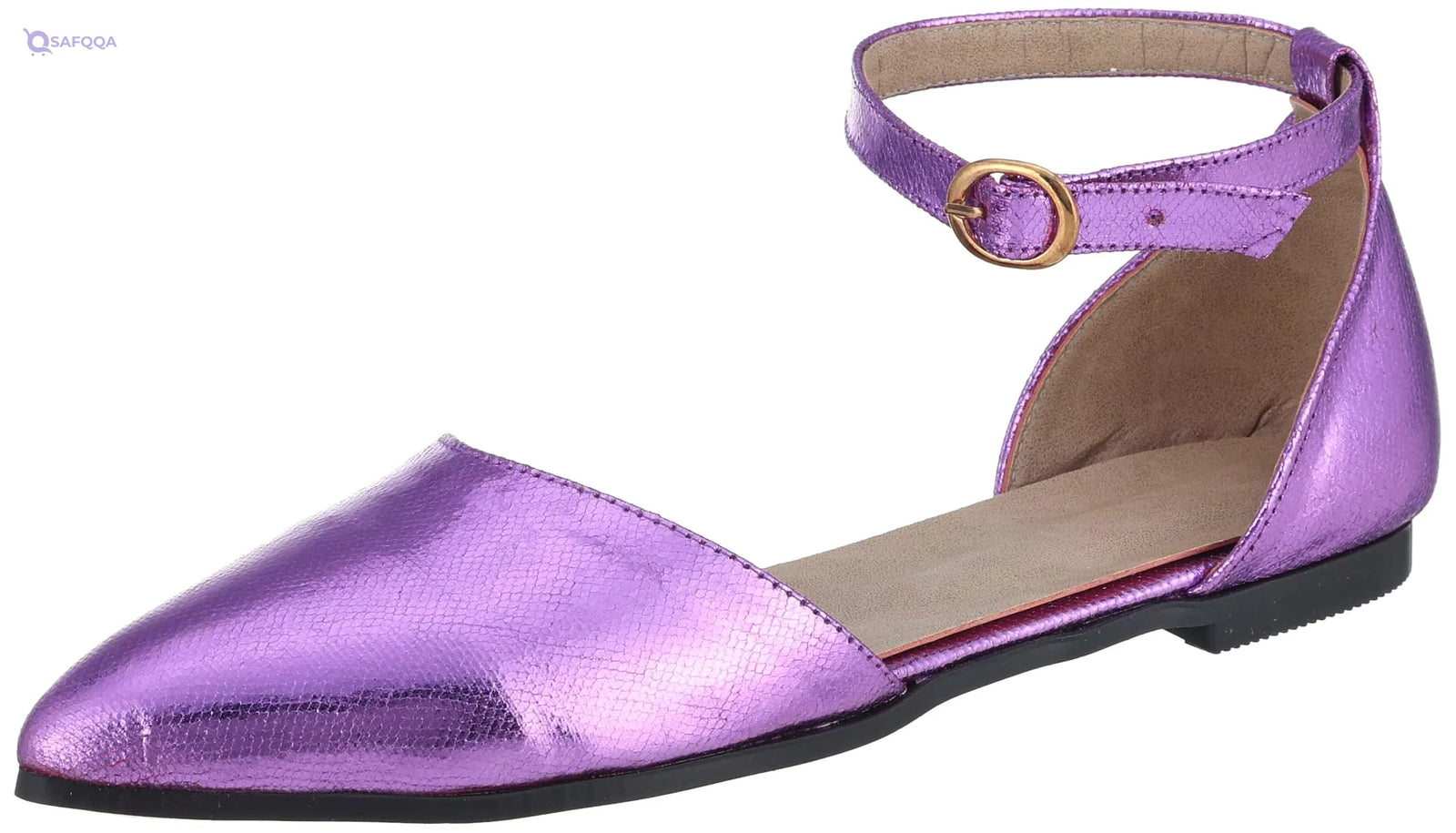 SWAY Shoe For Womens Glossy Purple Soft cushioned insole for enhanced comfort - Safqqa