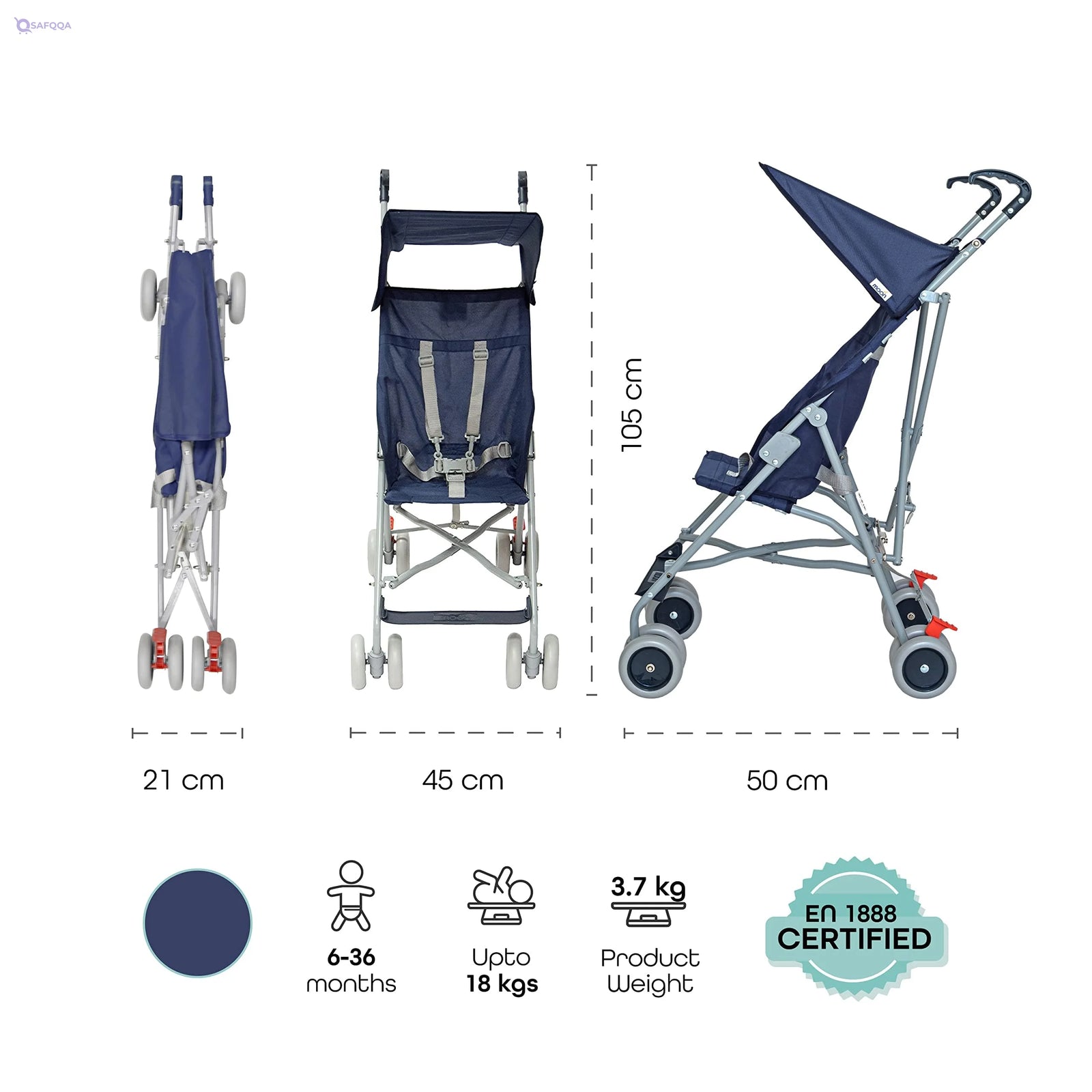 The Moon Brand Jet Baby Stroller – Lightest Travel Buggy for Toddlers - Safqqa