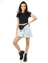 Splash Basic Solid Round-Neck Split Short Sleeves T-shirt For Women - Safqqa Egypt