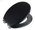 WENKO, Toilet Seat Cuero Black, MDF, Leather Design, Non-Slam Anti-Bacterial Seat for Bathroom, Soft Close & Easy Clean, 35.5x42.5cm, Black - Safqqa