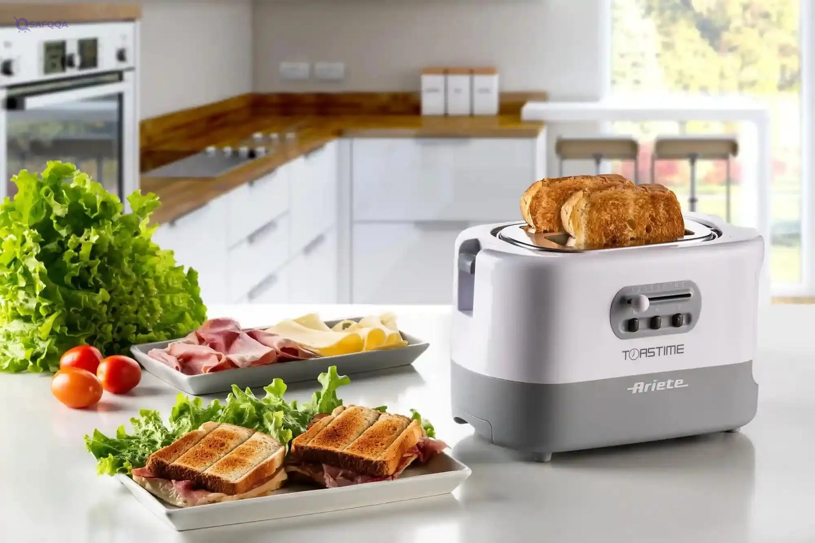 Ariete 159 Toastime 2-Slice Toaster – 700W, 9 Browning Levels, 3 Functions, White (Delonghi Group) - Safqqa Egypt