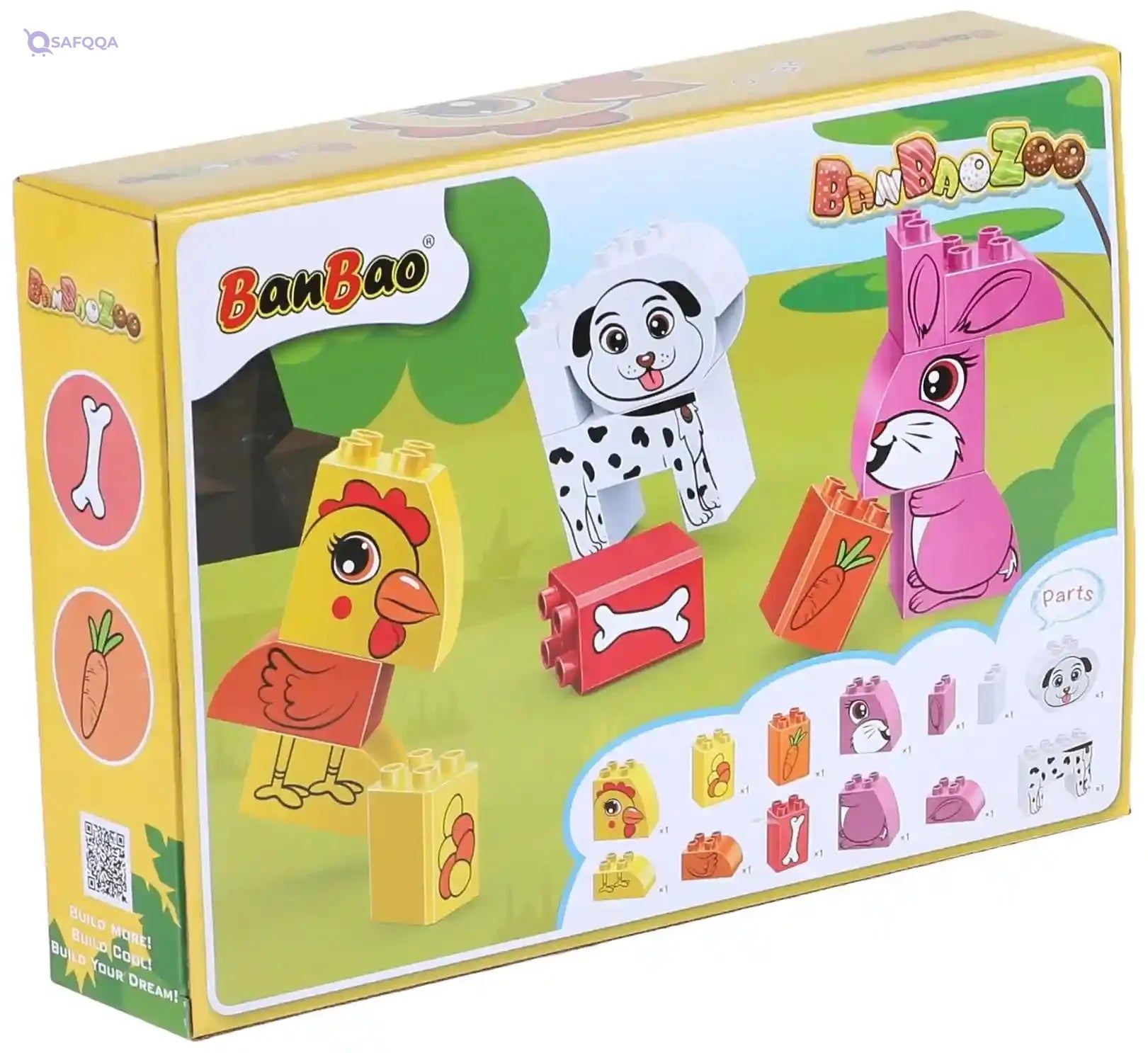 BanBao Zoo-Happy Farm Big Blocks for Toddlers - Safqqa Egypt