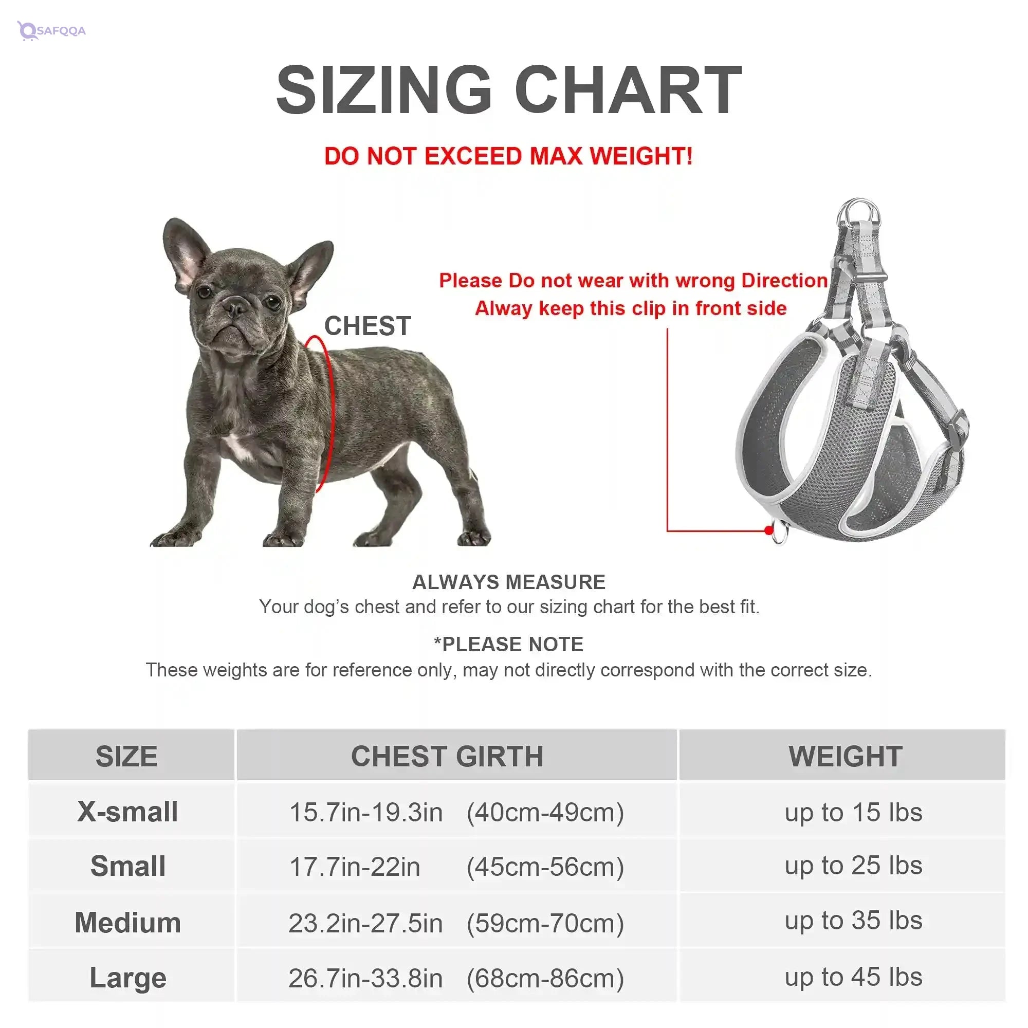 Fida Step-in Dog Harness, Superior Reflective Puppy Vest Harness- All Weather Air Mesh, Adjustable Harness for Large Dogs (L, Red) - Safqqa Egypt