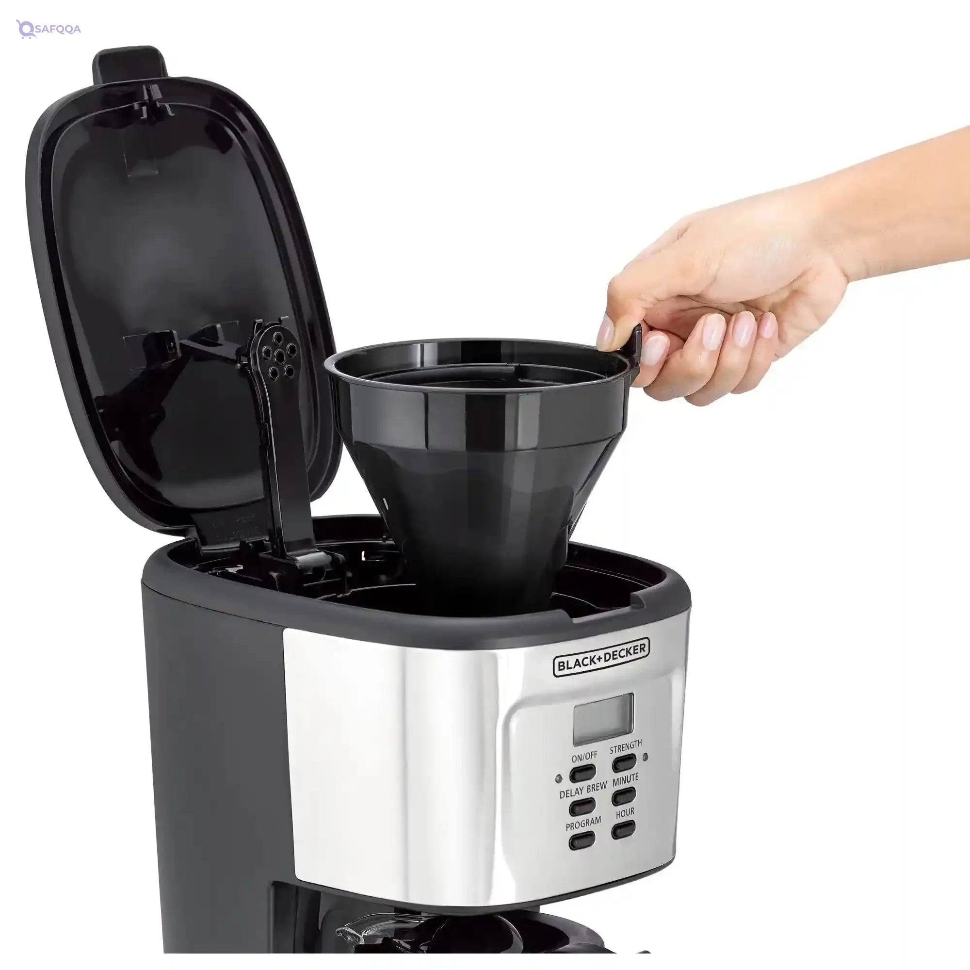 Black & Decker DCM85-B5 900W Programmable Coffee Maker with LCD Display, 900 W- Have Scratches - Safqqa Egypt