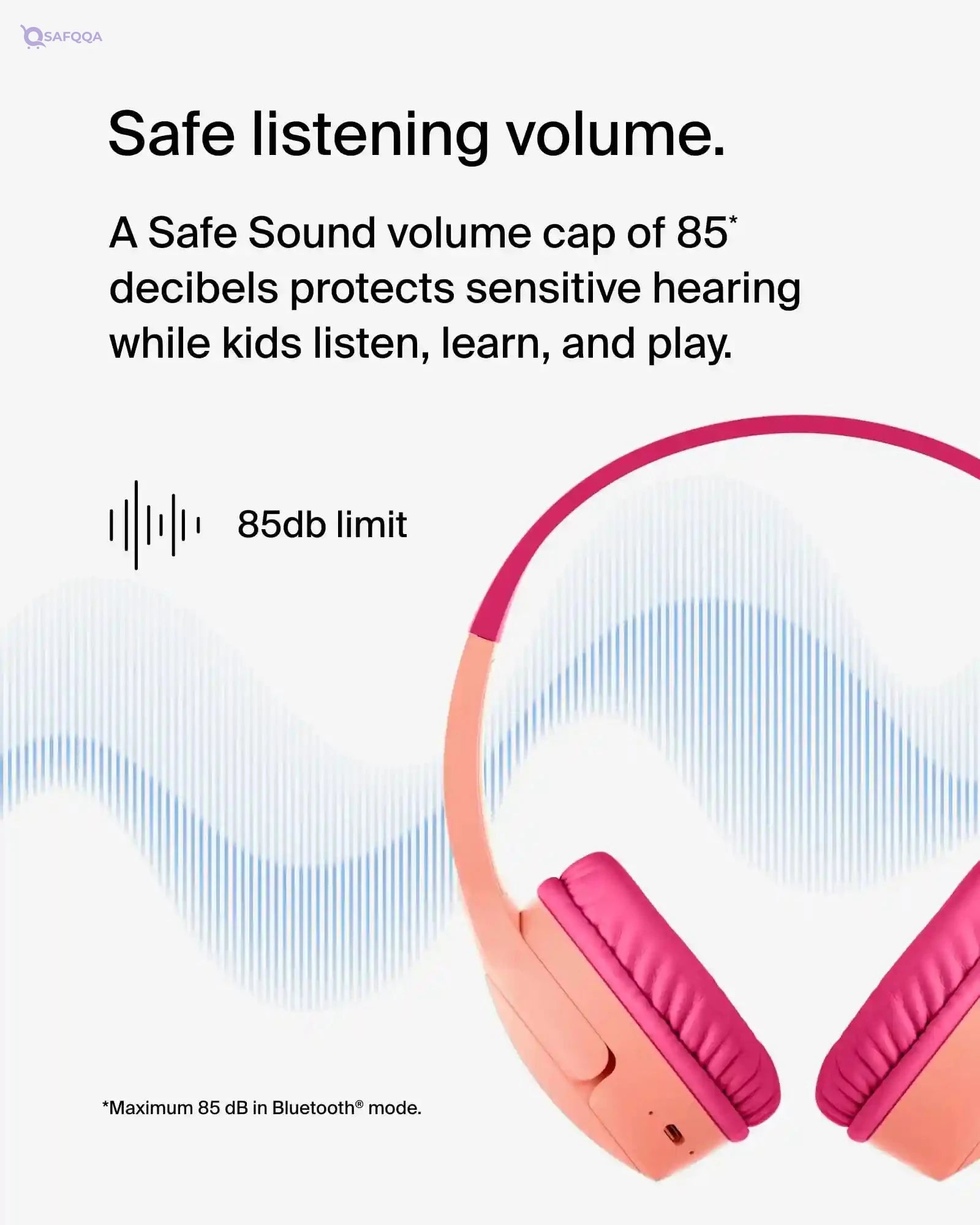 Belkin SoundForm Kids On-Ear Wireless Headphones – With Built-in Microphone - Safqqa