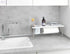 WENKO Blanco Kitchen Shelf with Roll and Utensil Holder, 55x21x18cm - Safqqa