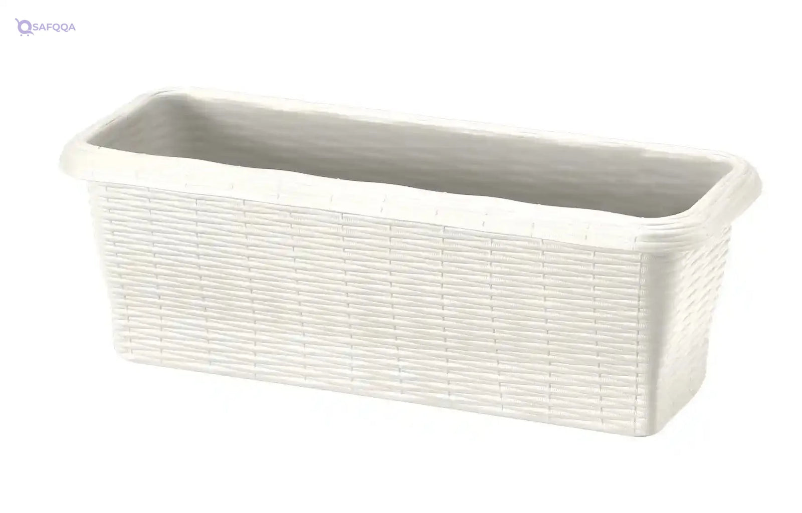 Bama Balcony Box With Inner Water Reservoir 30662 40 Cm White Cream, Made In Italy - Safqqa Egypt