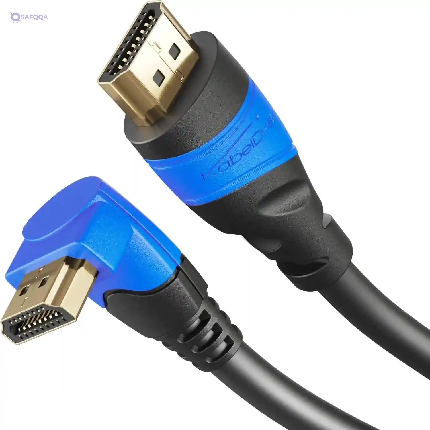 KabelDirekt – 1m 270° Angle HDMI Cable 4K compatible with (HDMI 2.0a/b, 2.0, 1.4a, HDMI to HDMI, 4K@60HZ,1080p FullHD, UHD, Ultra HD, 3D, High Speed with Ethernet - Safqqa