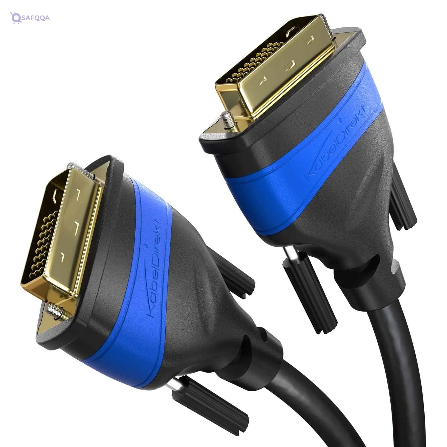 KabelDirekt 451 0.5m Dual-Link DVI Cable (DVI-D 24+1, 1080p Full HD 3D) TOP Series black - Safqqa Egypt