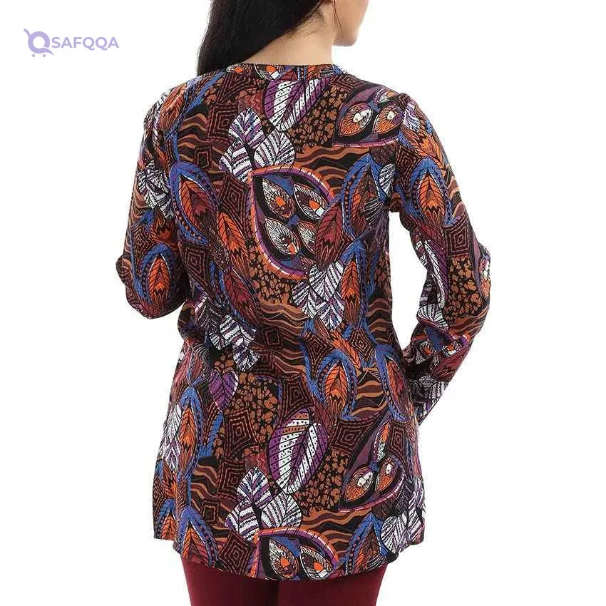 ESLA Long-sleeved Long Shirt- Blouses For Womens - Safqqa Egypt