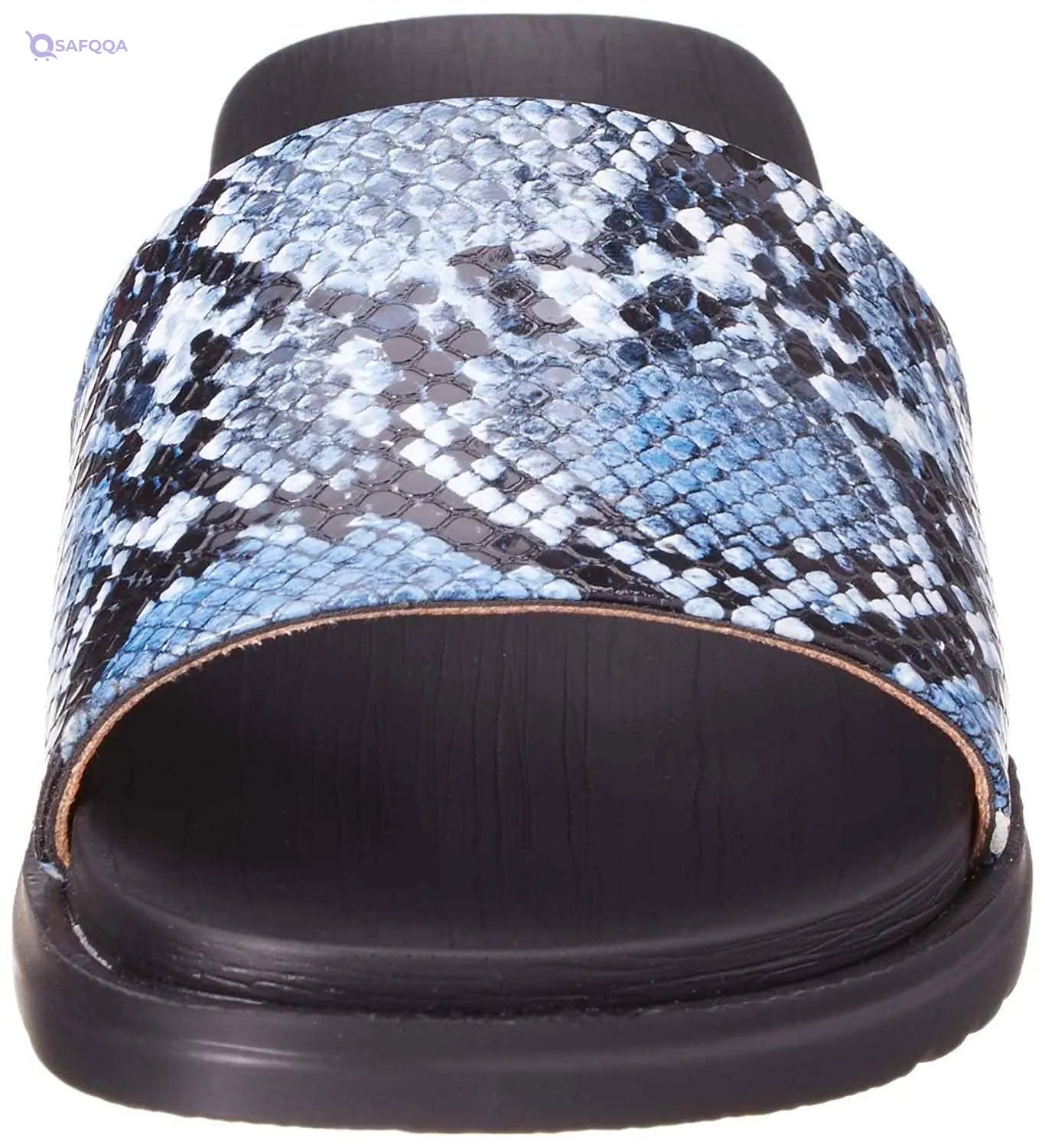 Club Aldo Snakeskin Embossed Faux Leather Round-Toe Slide Slippers For Women - Safqqa Egypt