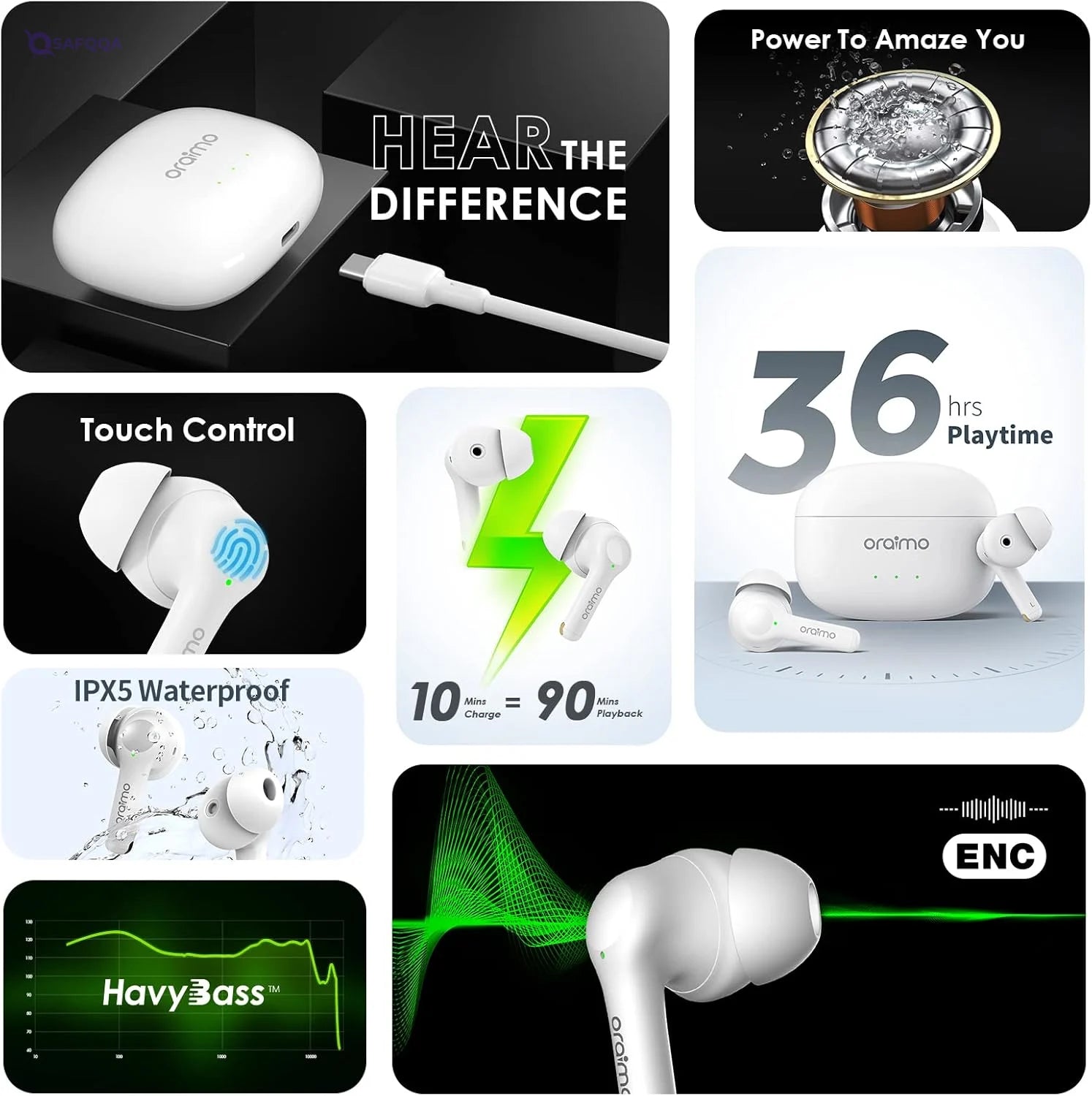 Oraimo TWS Earphones OEB-E104D - Safqqa