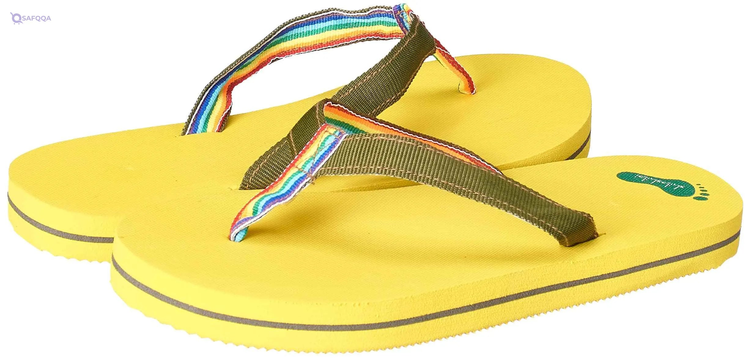 Yellow Rubber Flip Flop Slipper - Safqqa Egypt