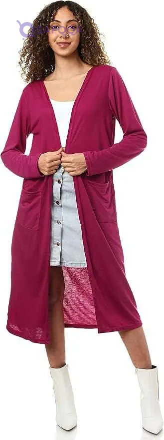 Jamila Women long cardigan SWEATER - Safqqa Egypt