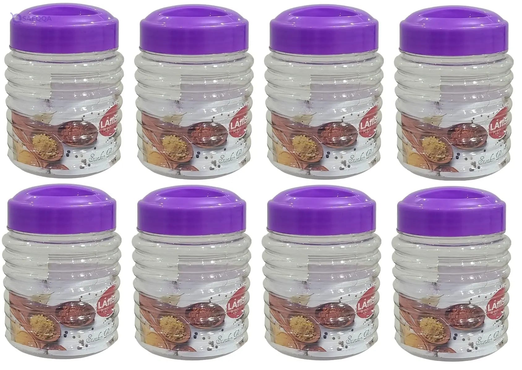 ‎Lamsa Plast Spice jar, set of 8 pieces - Safqqa
