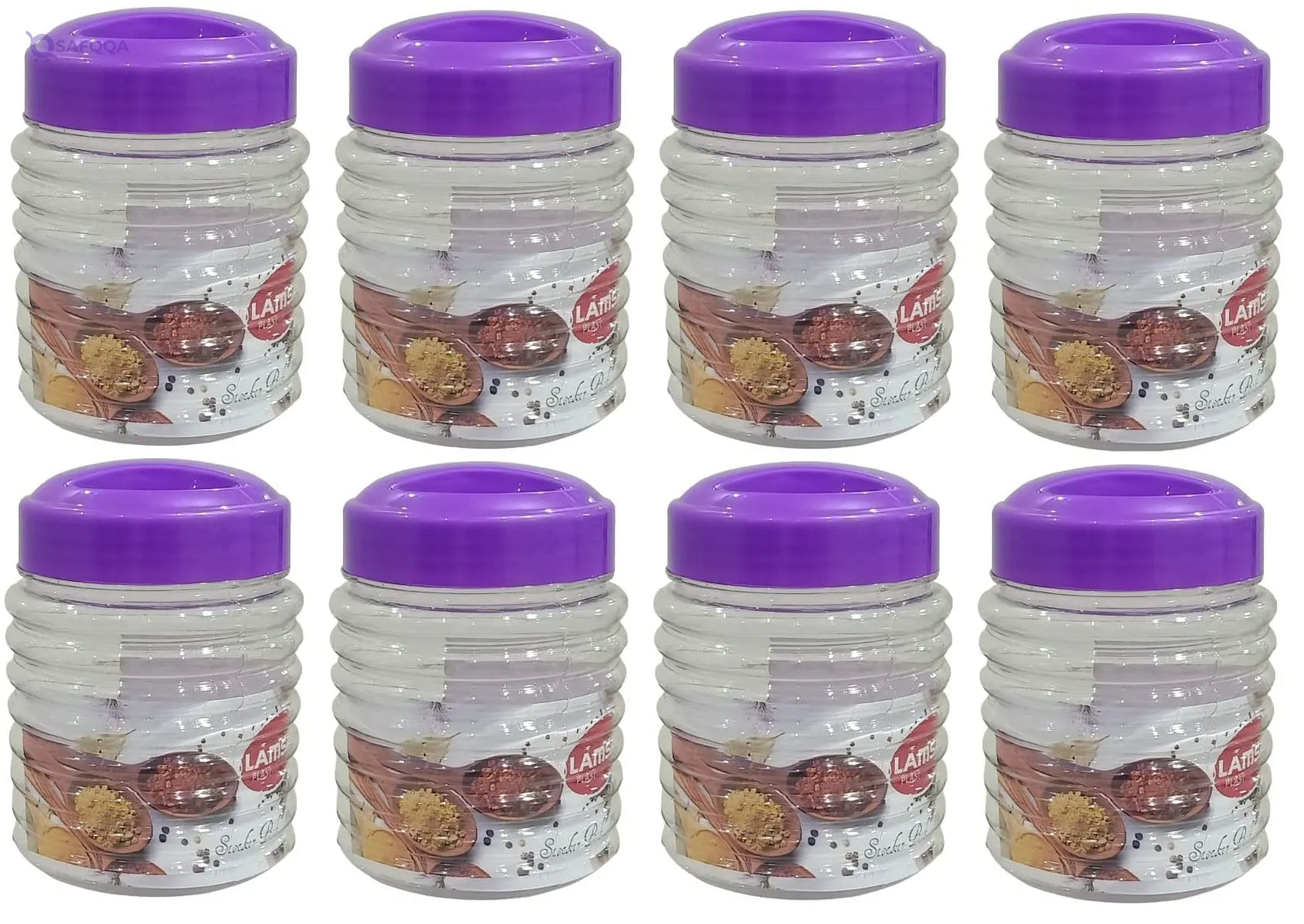 ‎Lamsa Plast Spice jar, set of 8 pieces - Safqqa