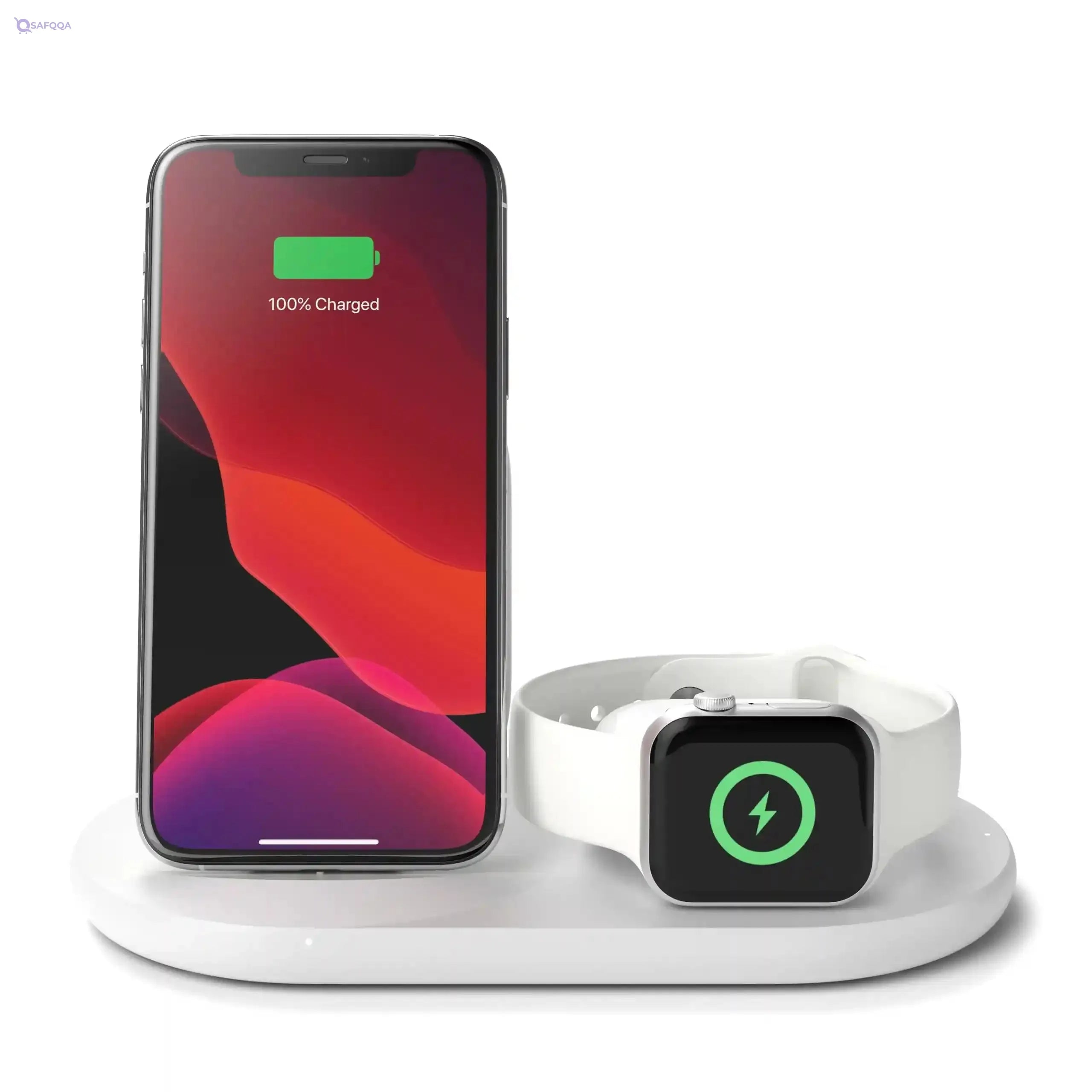 Belkin 3-in-1 Wireless Charger – 7.5W Charging Station for iPhone, Apple Watch & AirPods - Safqqa