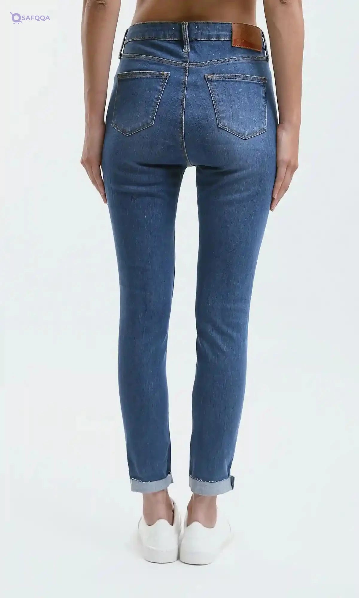 Ravin Womens Light Vintage Blue Solid Skinny Jeans Pants - Safqqa Egypt