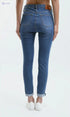 Ravin Womens Light Vintage Blue Solid Skinny Jeans Pants - Safqqa Egypt