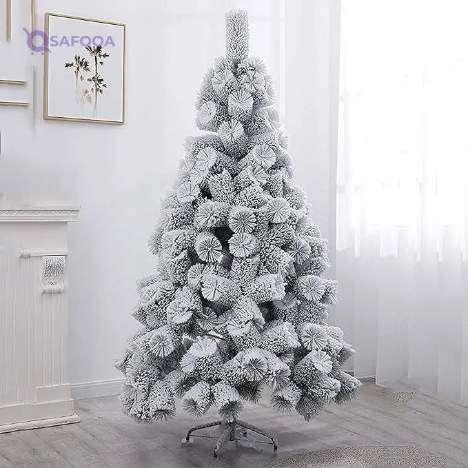 Foldable Snow-Covered Pine Christmas Tree – Elegant Winter Decoration - Safqqa