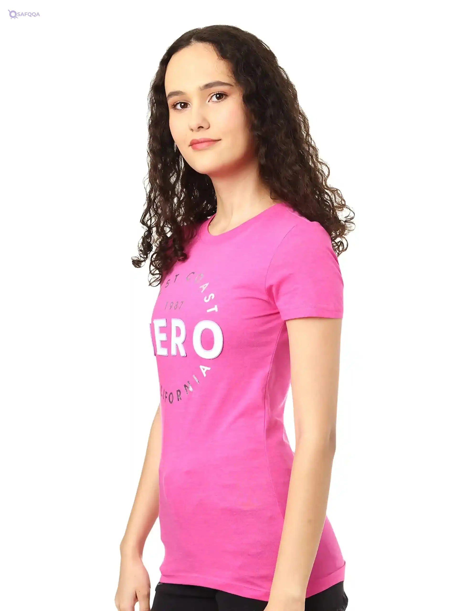 Aeropostale Contrast Print Short Sleeves T-Shirt for Women - Safqqa Egypt