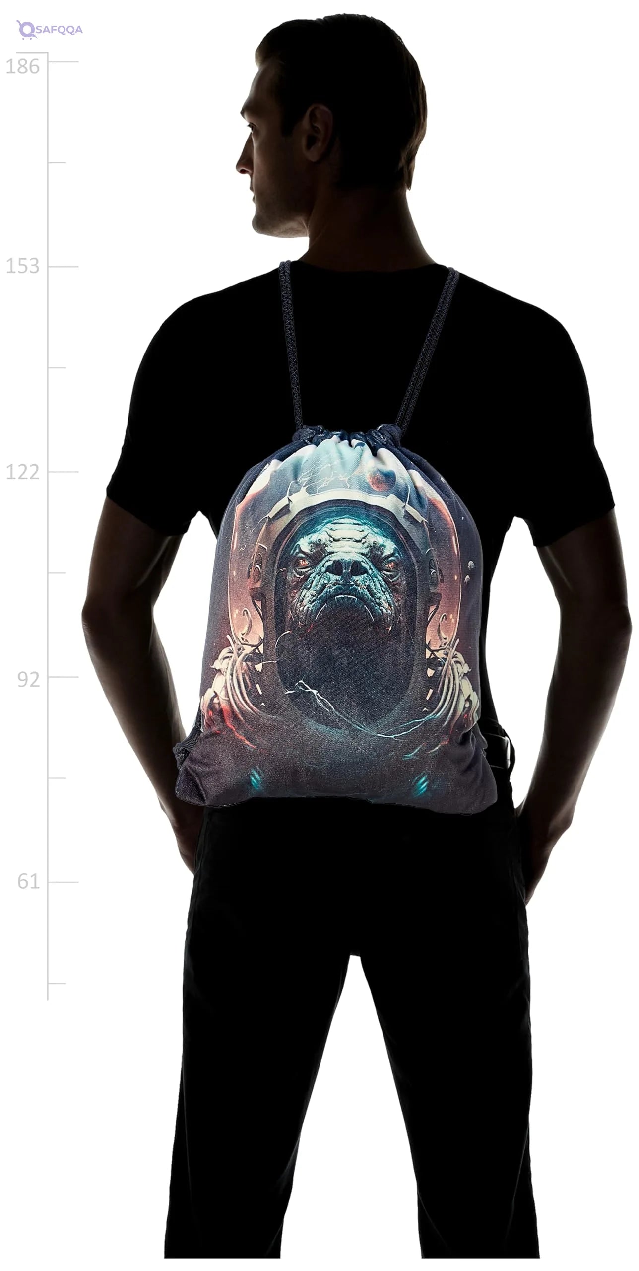 TAT DRAWSTRING BAG - 910, MultiColor, Large - Safqqa